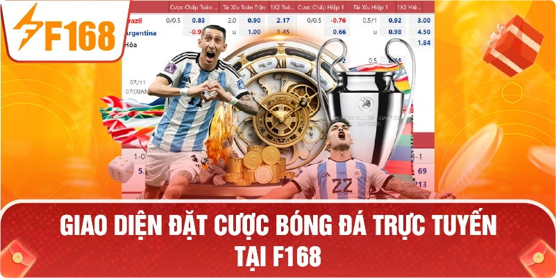 Giao diện đặt cược Bóng Đá trực tuyến tại F168.